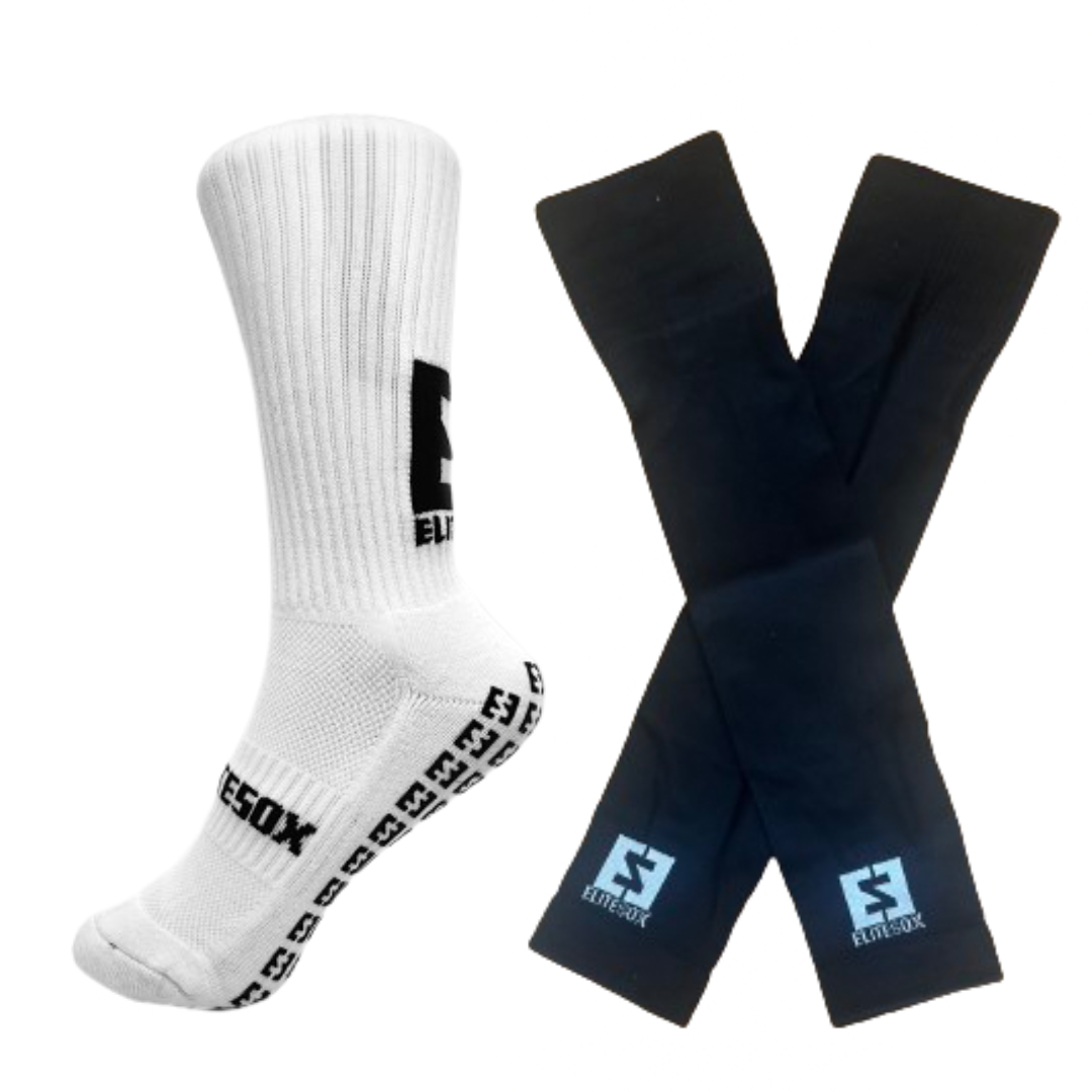 Greppstrumpor och Sleeves Vita/Svarta
